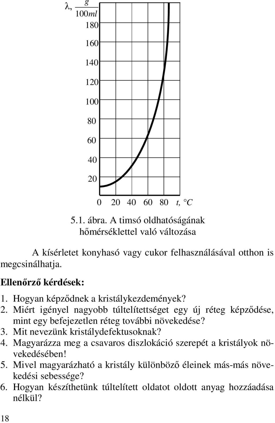 Magyarázza meg a csavaros diszlokáció szerepét a kristályok növekedésében! 5. Mivel magyarázható a kristály különbözı éleinek más-más növekedési sebessége? 6.