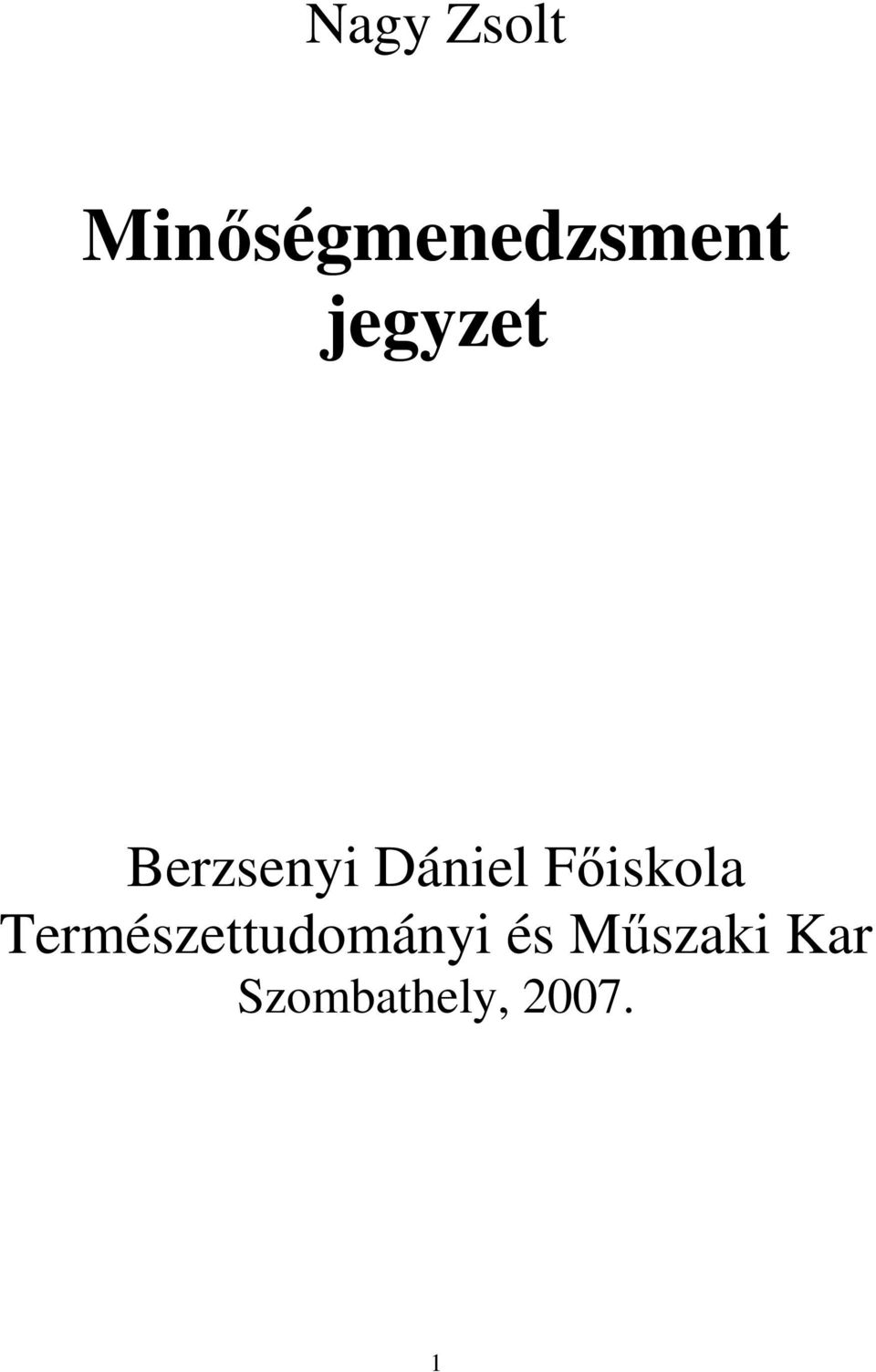 Fıiskola Természettudományi