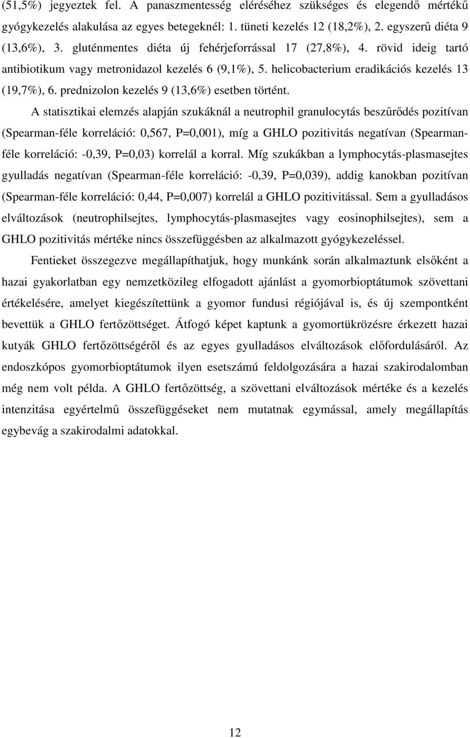 prednizolon kezelés 9 (13,6%) esetben történt.