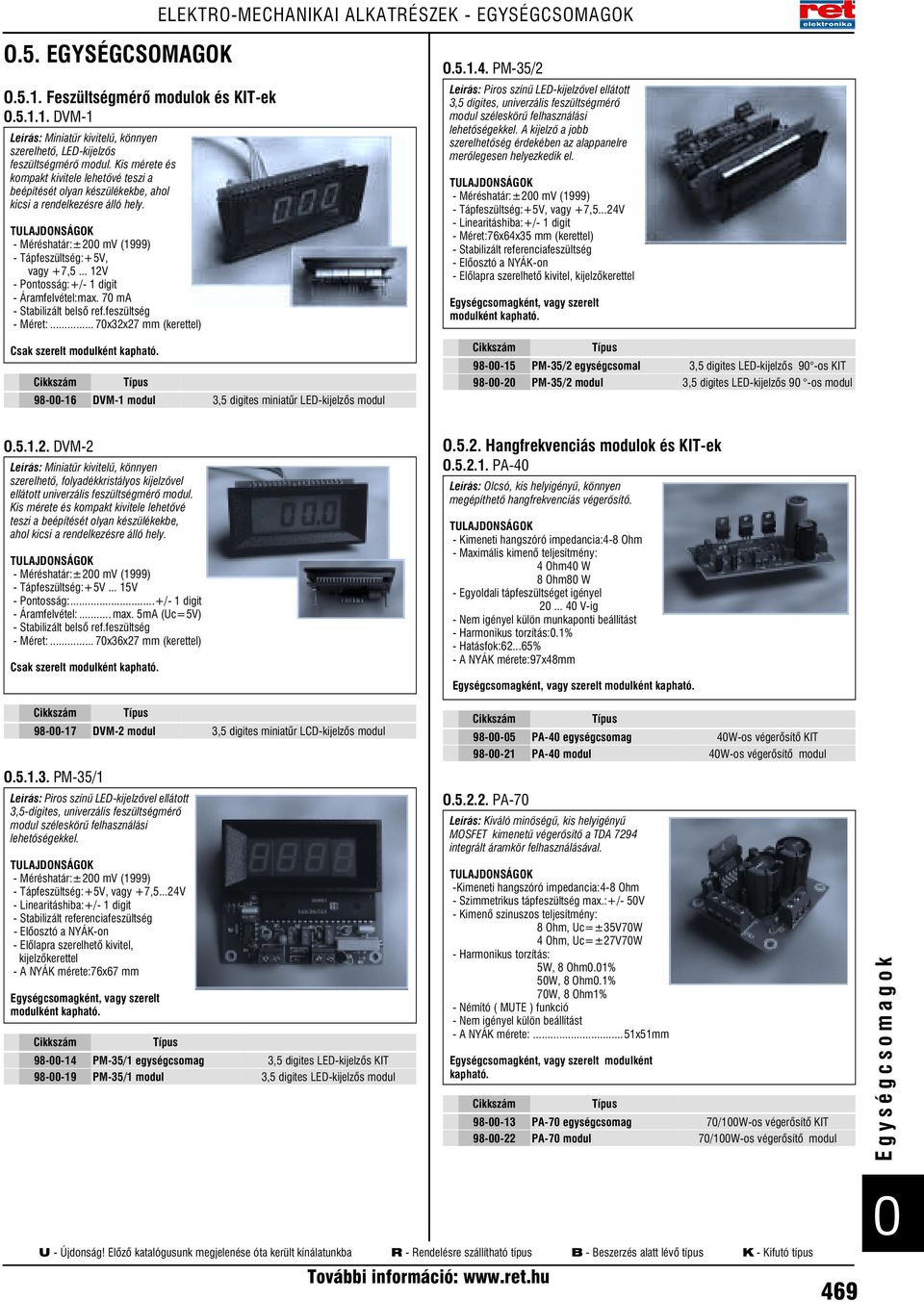 .. 12V - Pontosság:+/- 1 digit - Áramfelvétel:max. 70 ma - Stabilizált belsõ ref.feszültség - Méret:... 70x32x27 mm (kerettel) Csak szerelt modulként kapható.