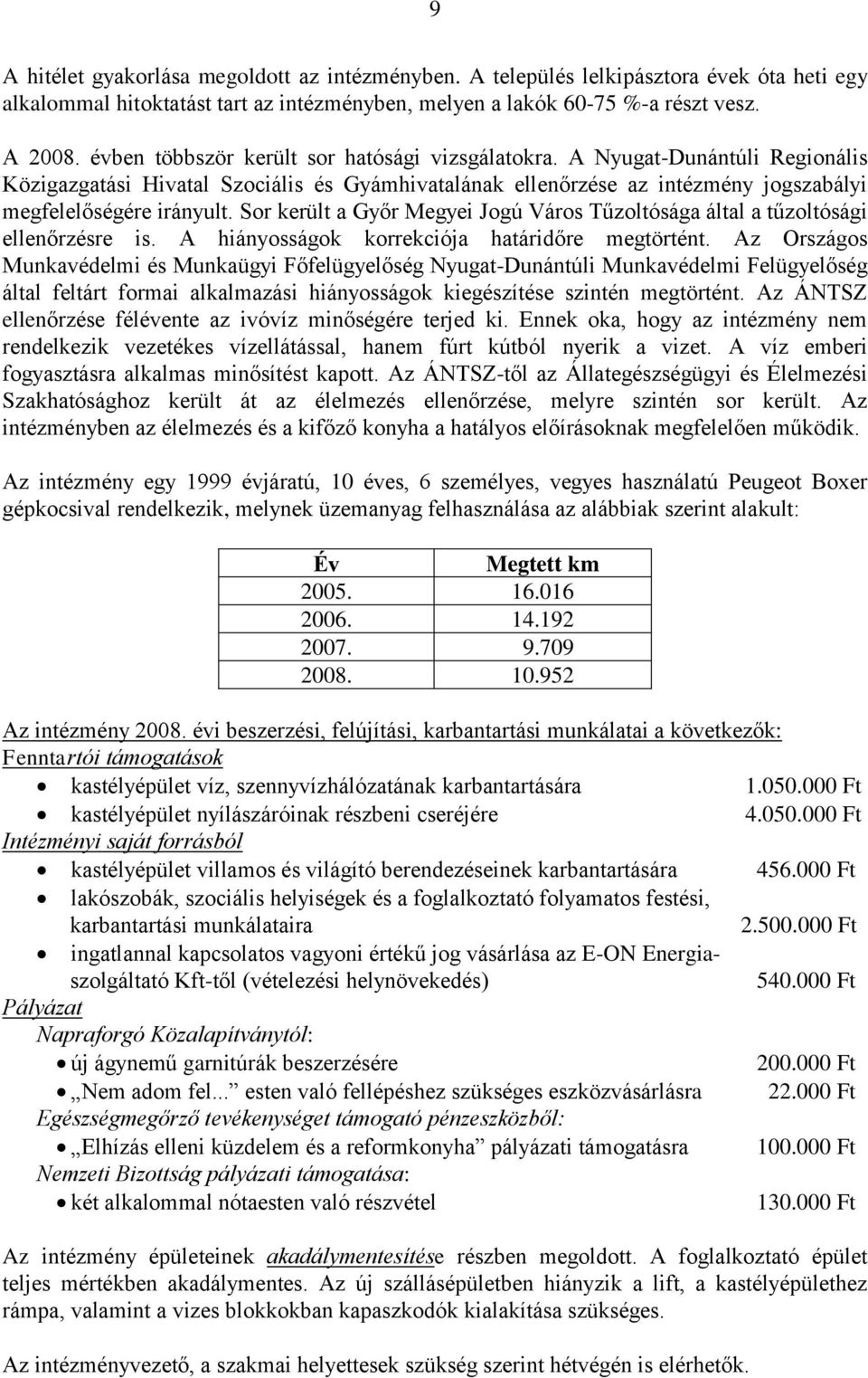 Sor került a Győr Megyei Jogú Város Tűzoltósága által a tűzoltósági ellenőrzésre is. A hiányosságok korrekciója határidőre megtörtént.