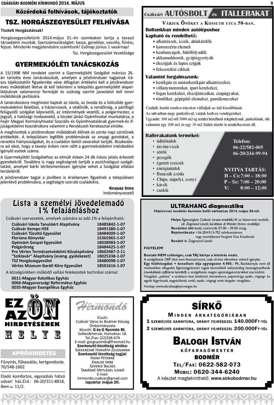 Horgászegyesület Vezetősége Gyermekjóléti tanácskozás A 15/1998 NM rendelet szerint a Gyermekjóléti Szolgálat március 26- án tartotta éves tanácskozását, amelyen a jelzőrendszer tagjainak írásos