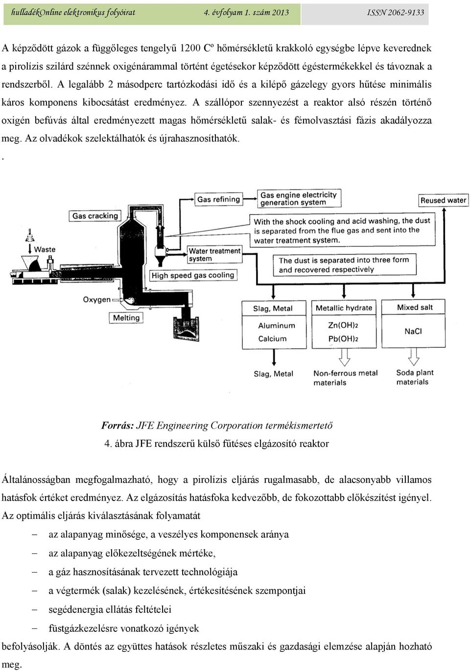 A szállópor szennyezést a reaktor alsó részén történő oxigén befúvás által eredményezett magas hőmérsékletű salak- és fémolvasztási fázis akadályozza meg.