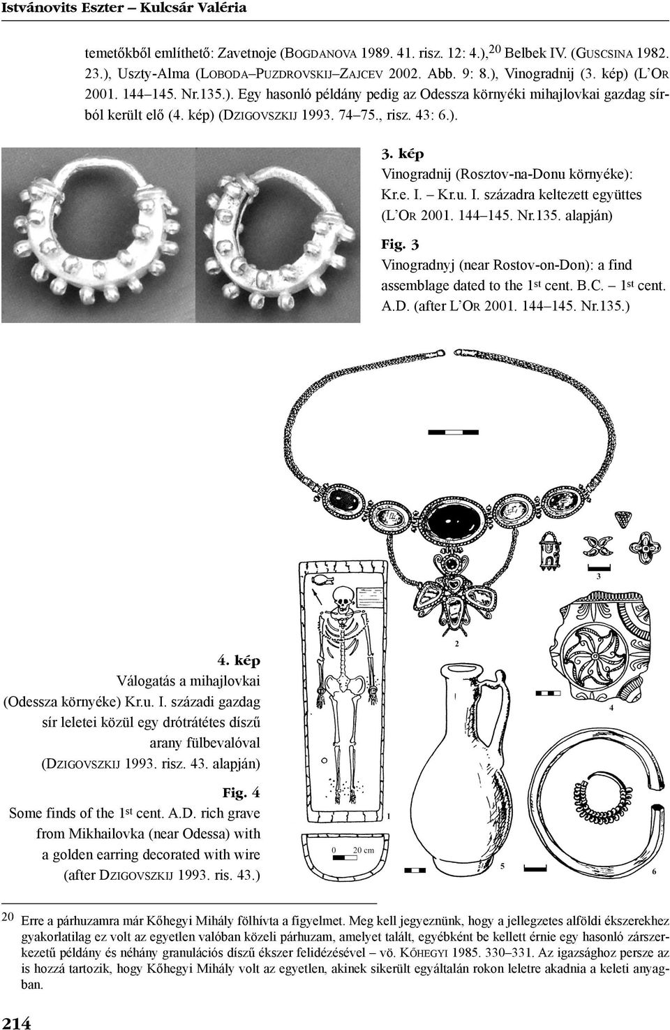 kép Vinogradnij (Rosztov-na-Donu környéke): Kr.e. I. Kr.u. I. századra keltezett együttes (L OR 2001. 144 145. Nr.135. alapján) Fig.