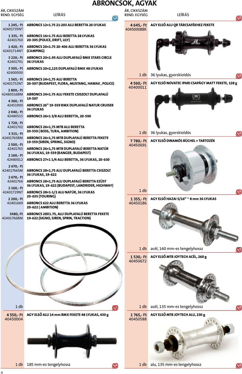 95 ALU DUPLAFALÚ BMX STARS CIRCLE 36 LYUKAS 3 505,- Ft 42400000 1 565,- Ft 42401752NT 2 800,- Ft 42480516BM 4 360,- Ft 42451900 2 040,- Ft 42480515 ABRONCS 20 2,125 DUPLAFALÚ BMX 48 LYUKAS ABRONCS 24
