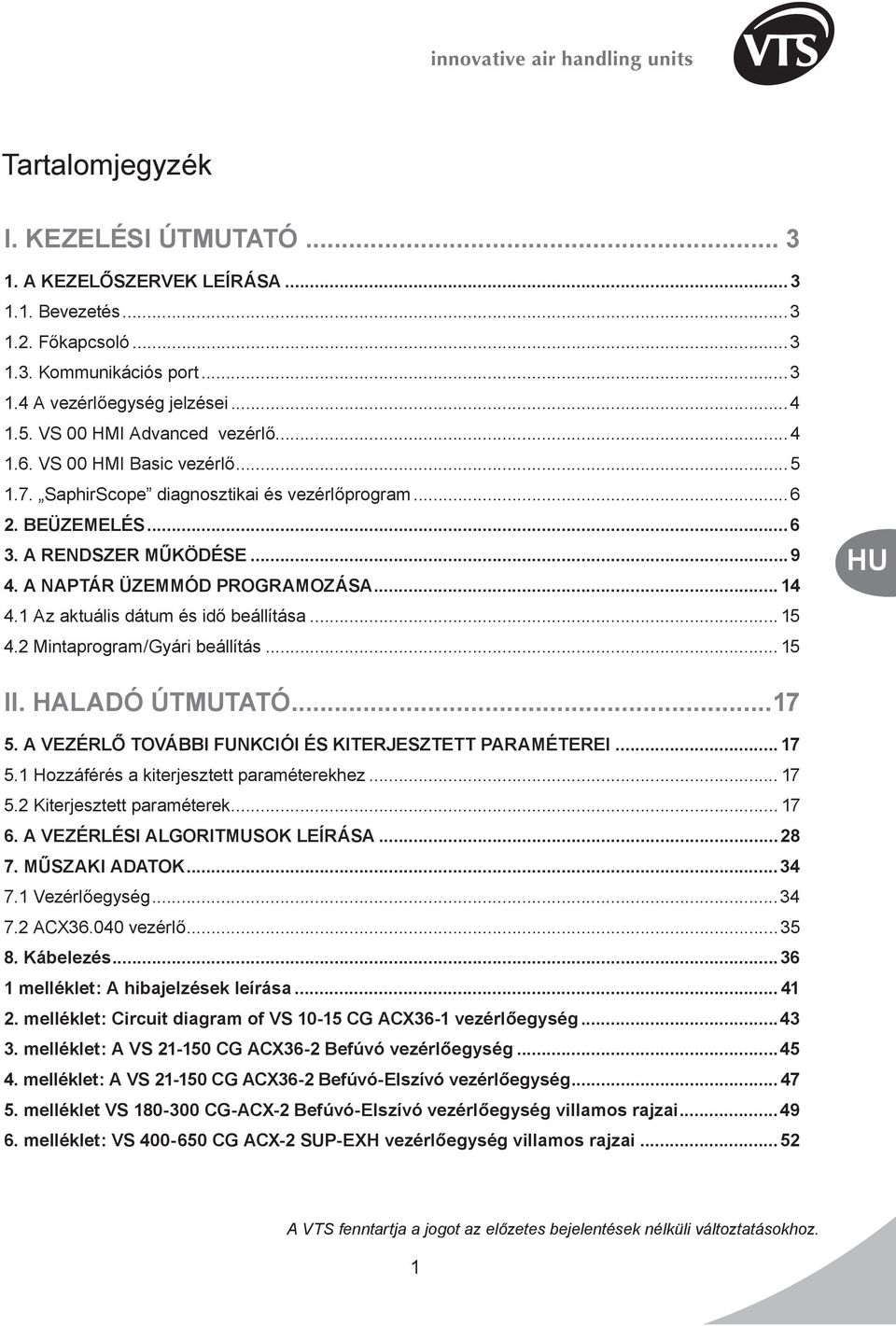 1 Az aktuális dátum és idő beállítása... 15 4.2 intaprogram/gyári beállítás... 15 II. HALADÓ ÚTUTATÓ...17 5. A VEZÉRLŐ TOVÁBBI FUKCIÓI ÉS KITERJESZTETT PARAÉTEREI... 17 5.