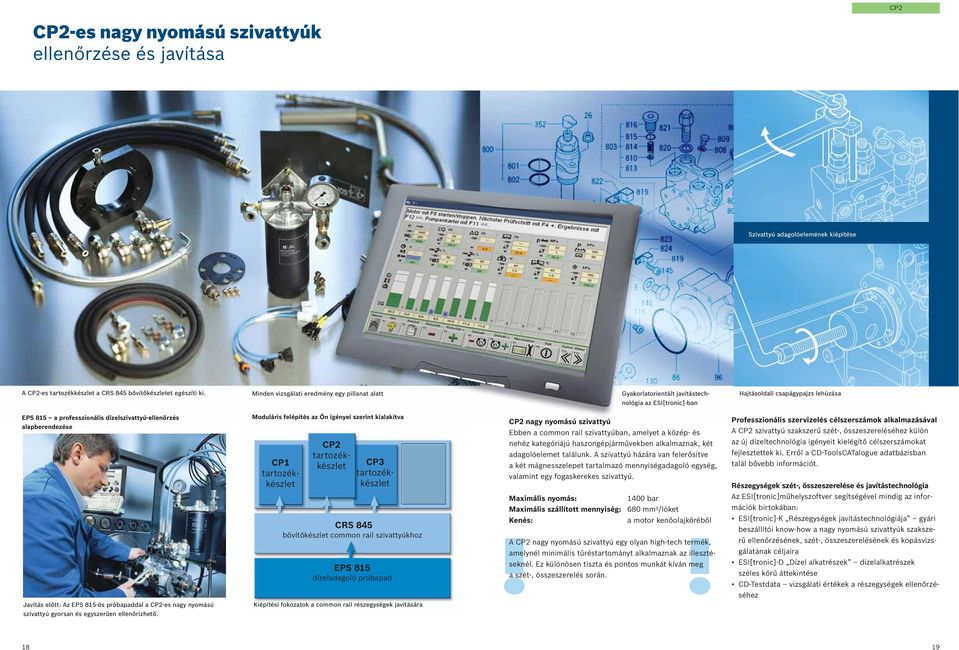 alapberendezése Moduláris felépítés az Ön igényei szerint kialakítva CP1 tartozékkészlet CP2 tartozékkészlet CP3 tartozékkészlet CP2 nagy nyomású szivattyú Ebben a common rail szivattyúban, amelyet a