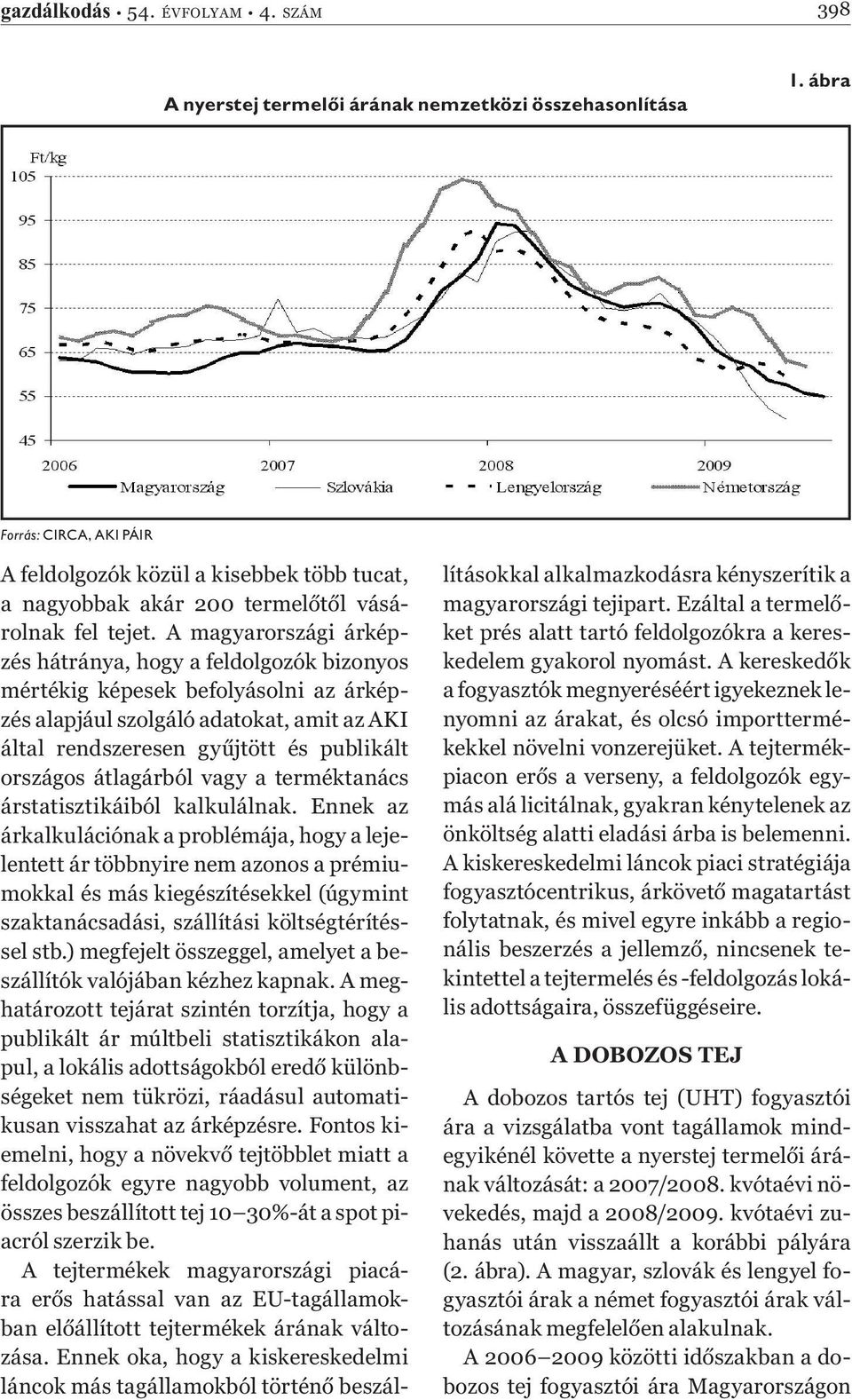 A magyarországi árképzés hátránya, hogy a feldolgozók bizonyos mértékig képesek befolyásolni az árképzés alapjául szolgáló adatokat, amit az AKI által rendszeresen gyűjtött és publikált országos