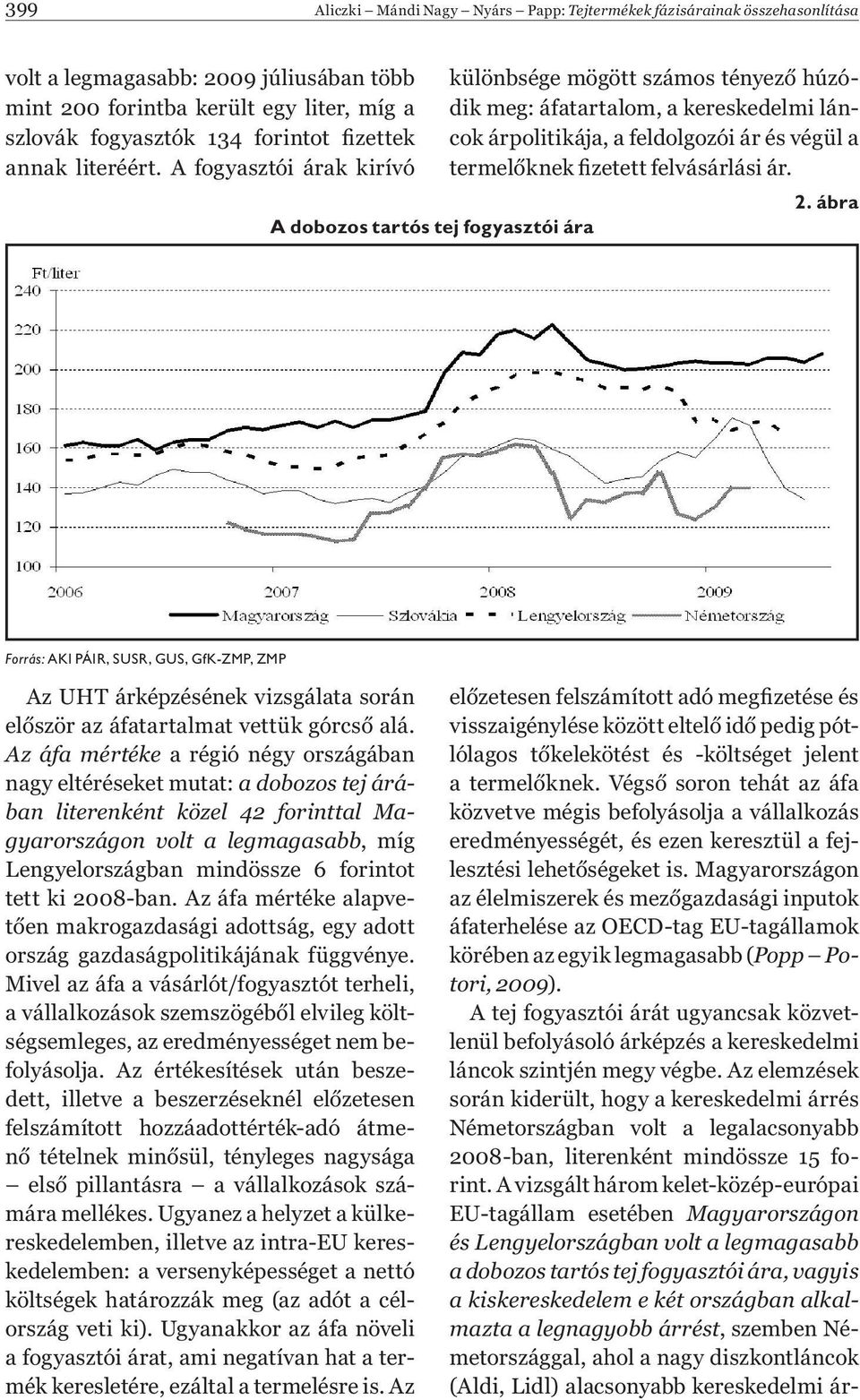 A fogyasztói árak kirívó A dobozos tartós tej fogyasztói ára különbsége mögött számos tényező húzódik meg: áfatartalom, a kereskedelmi láncok árpolitikája, a feldolgozói ár és végül a termelőknek