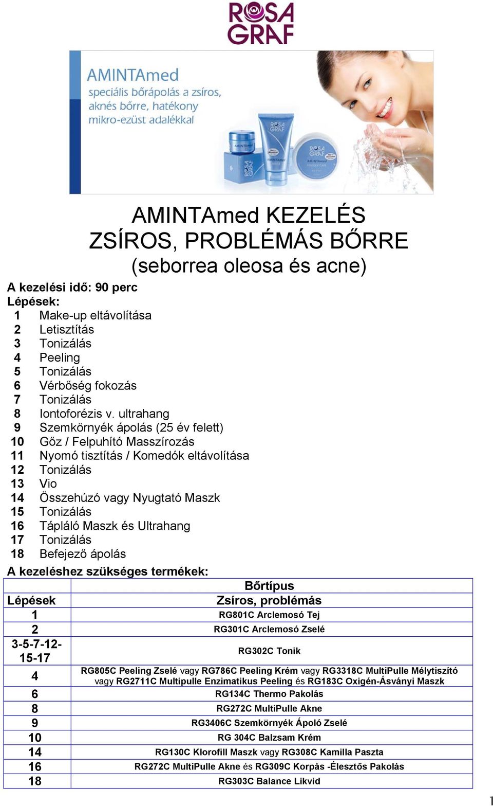 ultrahang 9 Szemkörnyék ápolás (25 év felett) 10 Gőz / Felpuhító Masszírozás 11 Nyomó tisztítás / Komedók eltávolítása 12 Tonizálás 13 Vio 14 Összehúzó Nyugtató Maszk 15 Tonizálás 16 Tápláló Maszk és