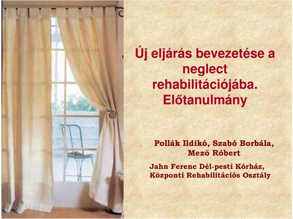 Előtanulmány Pollák Ildikó, Szabó