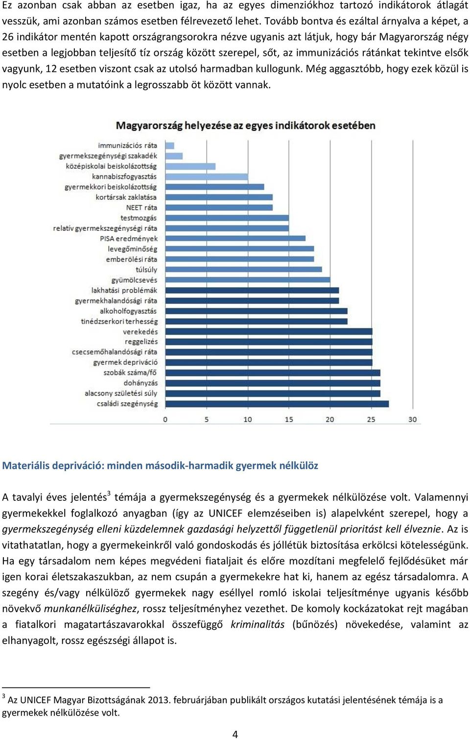 szerepel, sőt, az immunizációs rátánkat tekintve elsők vagyunk, 12 esetben viszont csak az utolsó harmadban kullogunk.