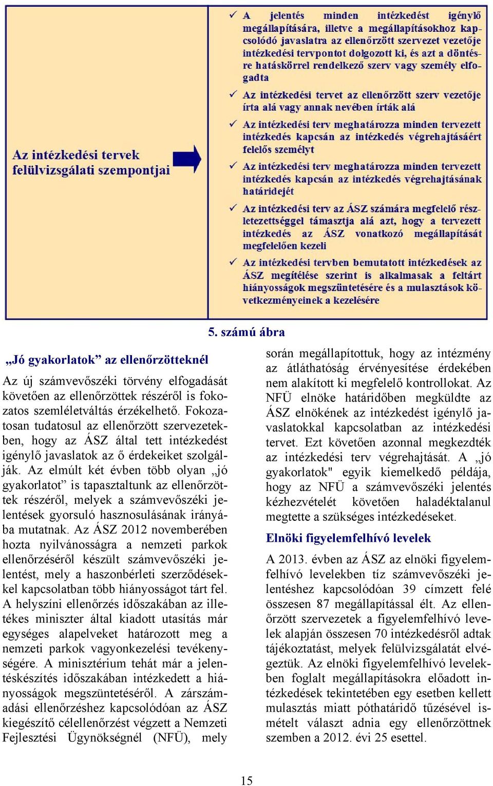 Az elmúlt két évben több olyan jó gyakorlatot is tapasztaltunk az ellenőrzöttek részéről, melyek a számvevőszéki jelentések gyorsuló hasznosulásának irányába mutatnak.