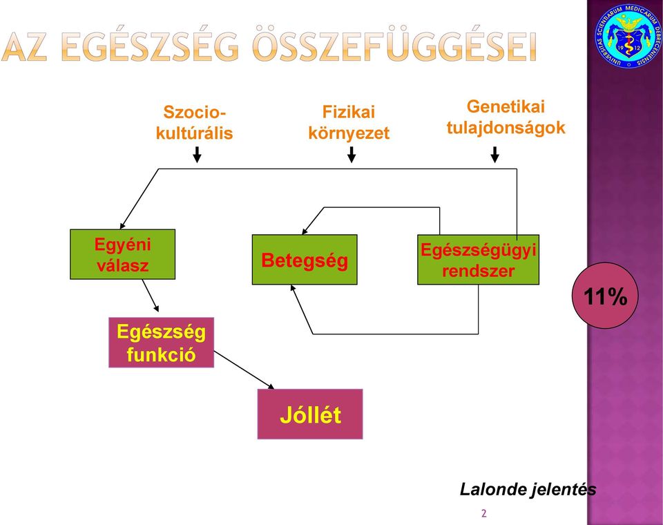 Betegség Egészségügyi rendszer 11%