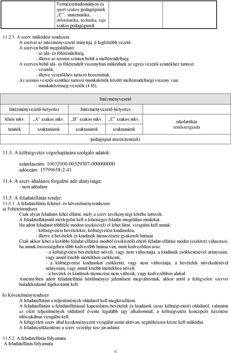 A szerven belül alá- és fölérendelt viszonyban működnek az egyes vezetői szintekhez tartozó: - vezetők, - illetve vezetőkhöz tartozó beosztottak.