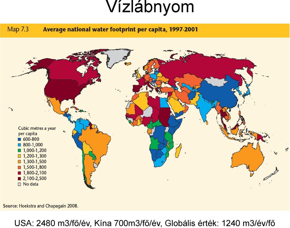 700m3/fő/év,