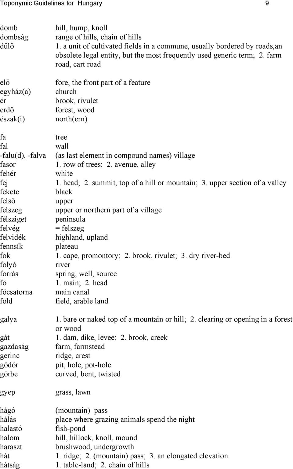 a unit of cultivated fields in a commune, usually bordered by roads,an obsolete legal entity, but the most frequently used generic term; 2.