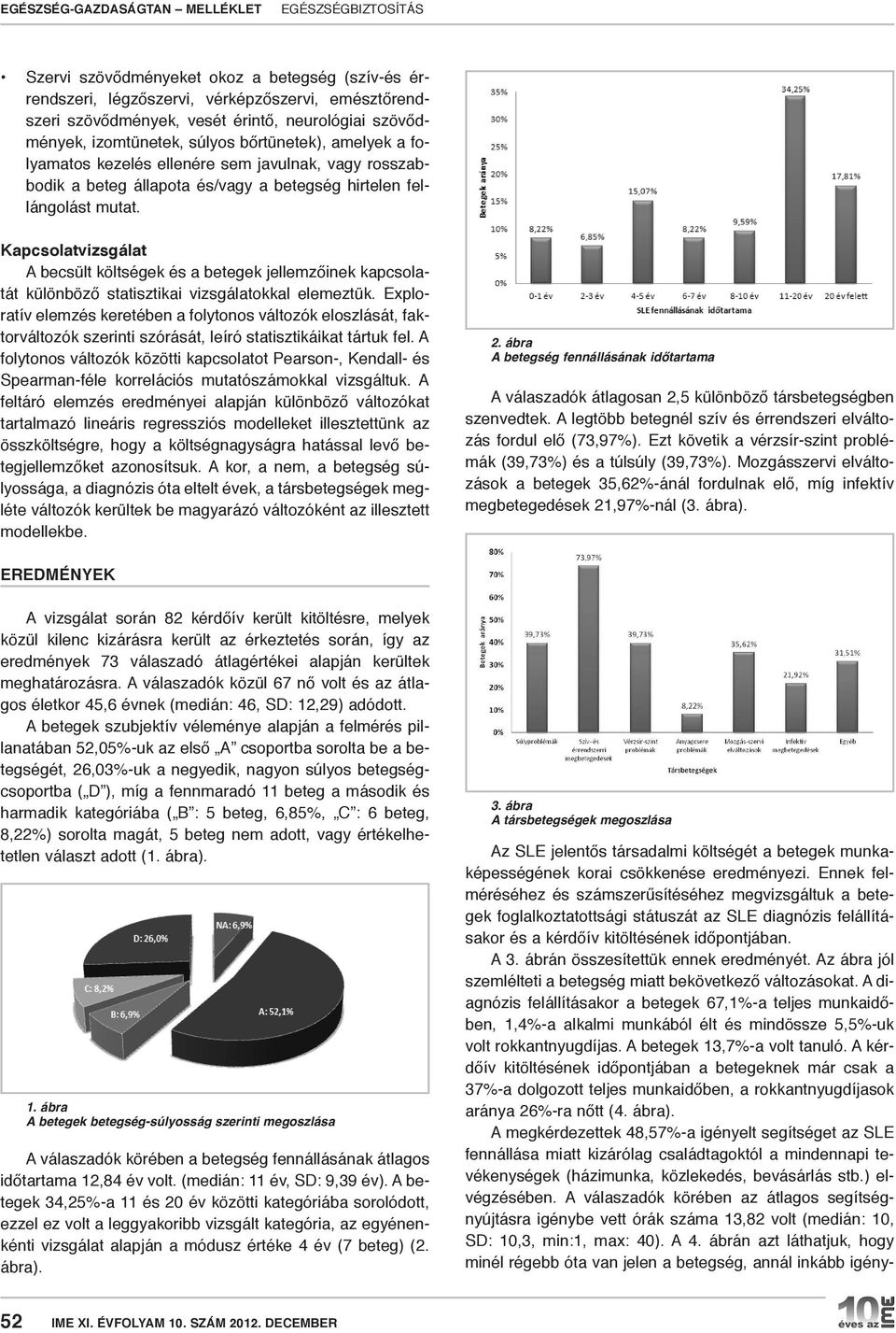 kapcsolatvizsgálat A becsült költségek és a betegek jellemzőinek kapcsolatát különböző statisztikai vizsgálatokkal elemeztük.