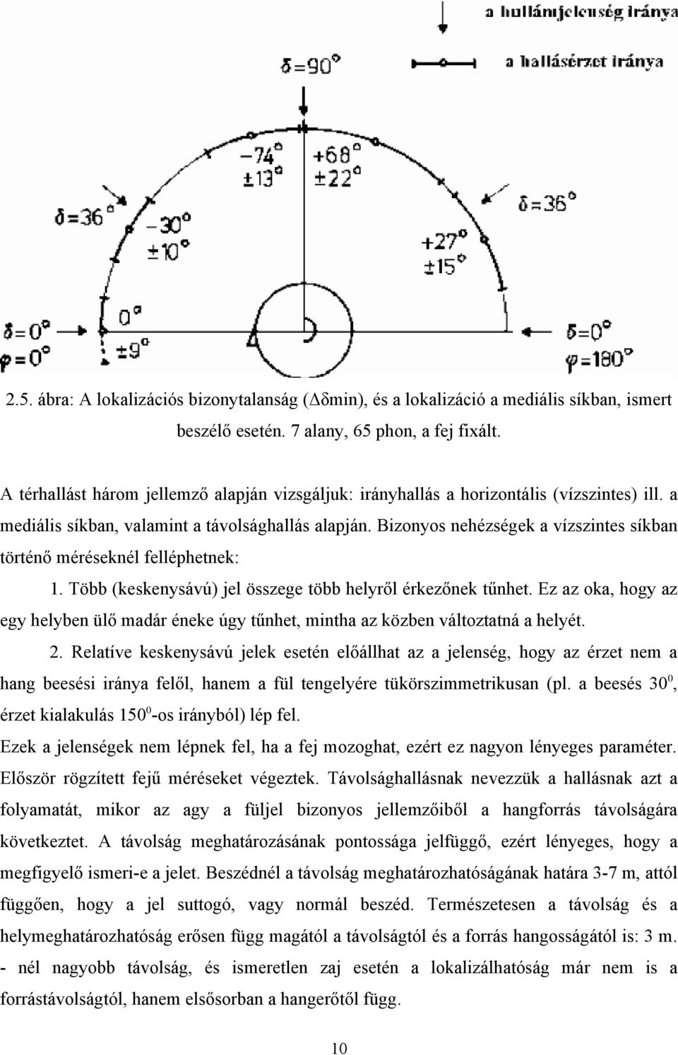 Bizonyos nehézségek a vízszintes síkban történő méréseknél felléphetnek: 1. Több (keskenysávú) jel összege több helyről érkezőnek tűnhet.