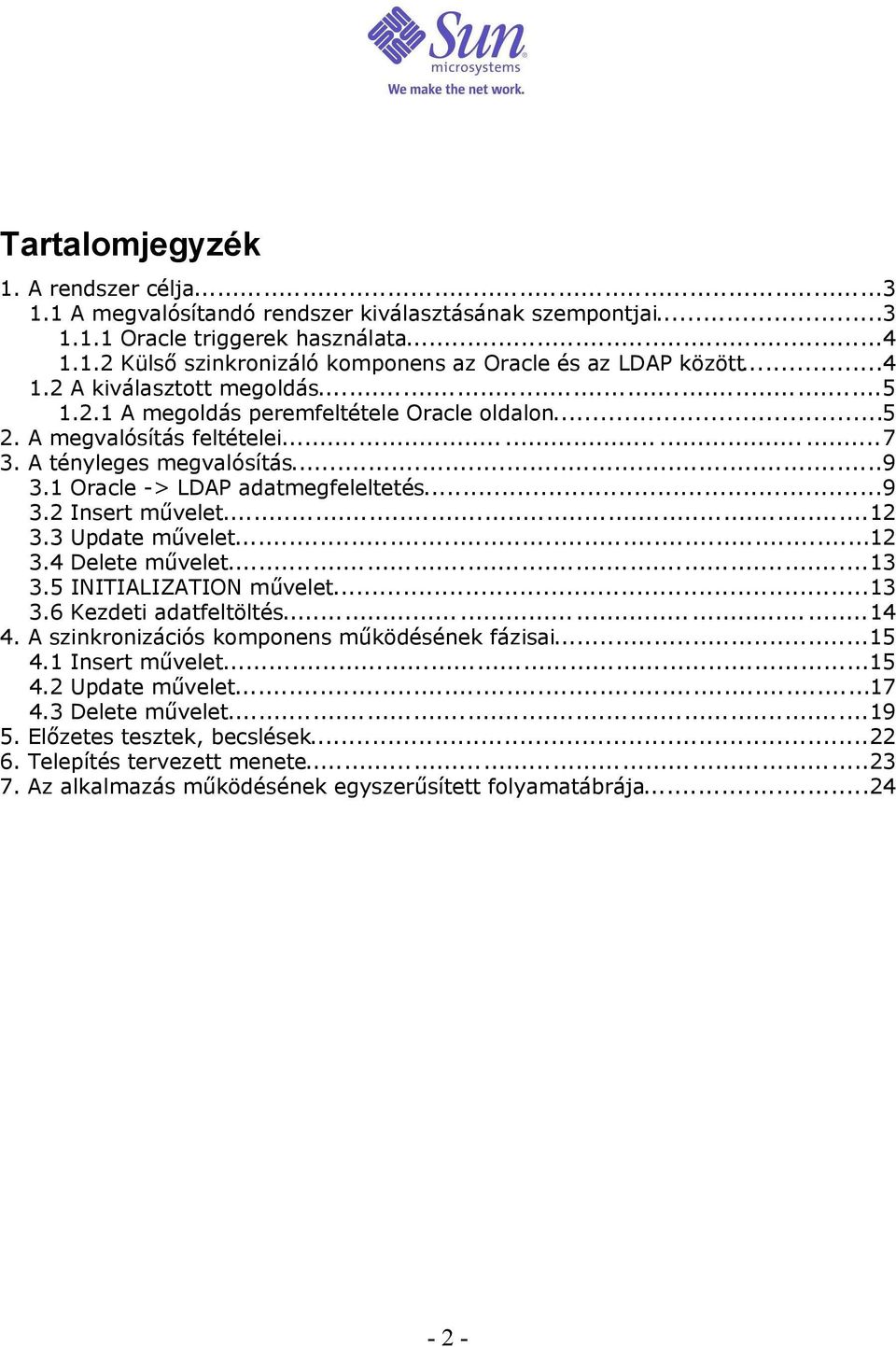 ..9 3.2 Insert művelet...12 3.3 Update művelet...12 3.4 Delete művelet...13 3.5 INITIALIZATION művelet...13 3.6 Kezdeti adatfeltöltés...............14 4.