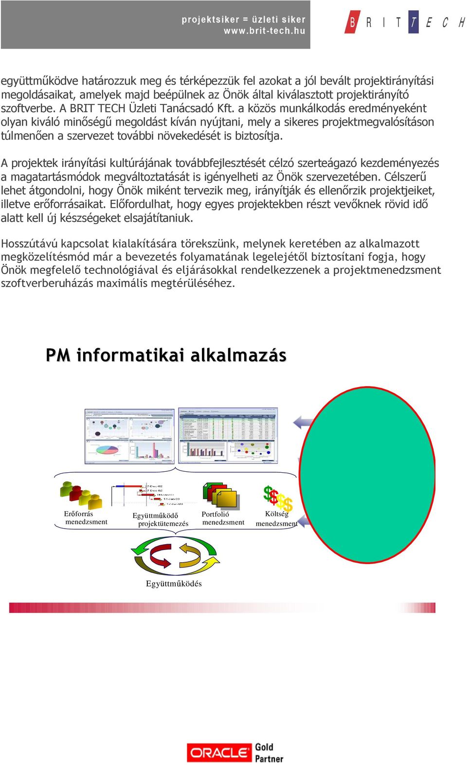 a közös munkálkodás eredményeként olyan kiváló minőségű megoldást kíván nyújtani, mely a sikeres projektmegvalósításon túlmenően a szervezet további növekedését is biztosítja.