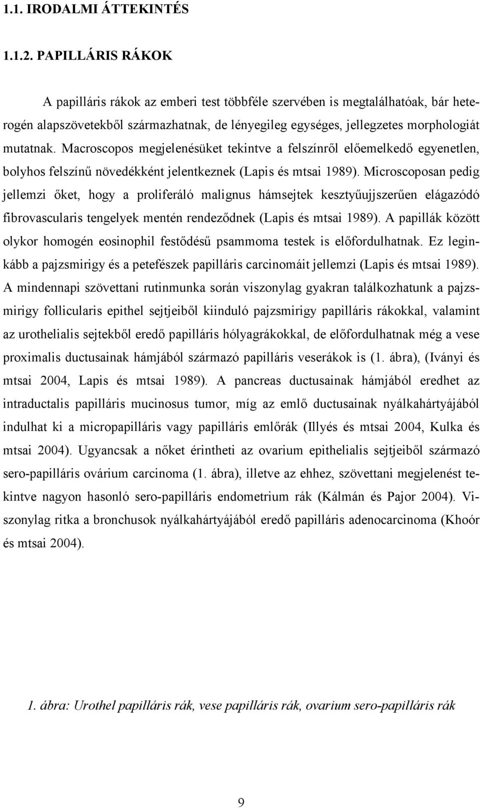 Macroscopos megjelenésüket tekintve a felszínrıl elıemelkedı egyenetlen, bolyhos felszínő növedékként jelentkeznek (Lapis és mtsai 1989).