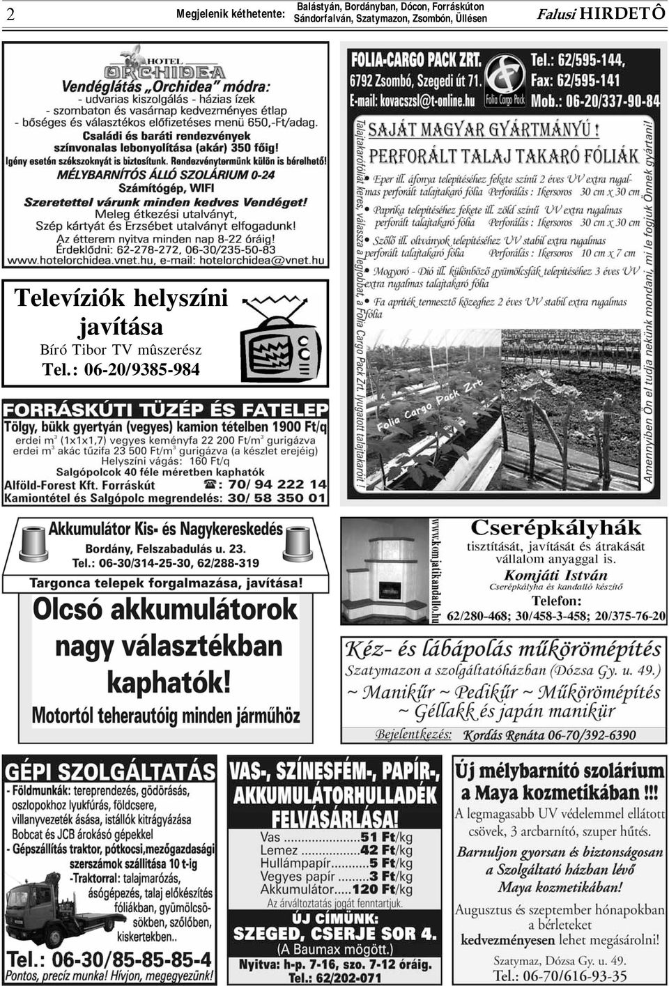 javítása Bíró Tibor TV