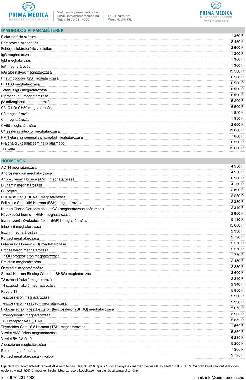 meghatározás CH50 meghatározása C1 eszteráz inhibitor meghatározása 13 000 Ft PMN elasztáz seminális plazmából meghatározása N-alpha-glukozidáz seminális plazmából TNF-alfa HORMONOK ACTH