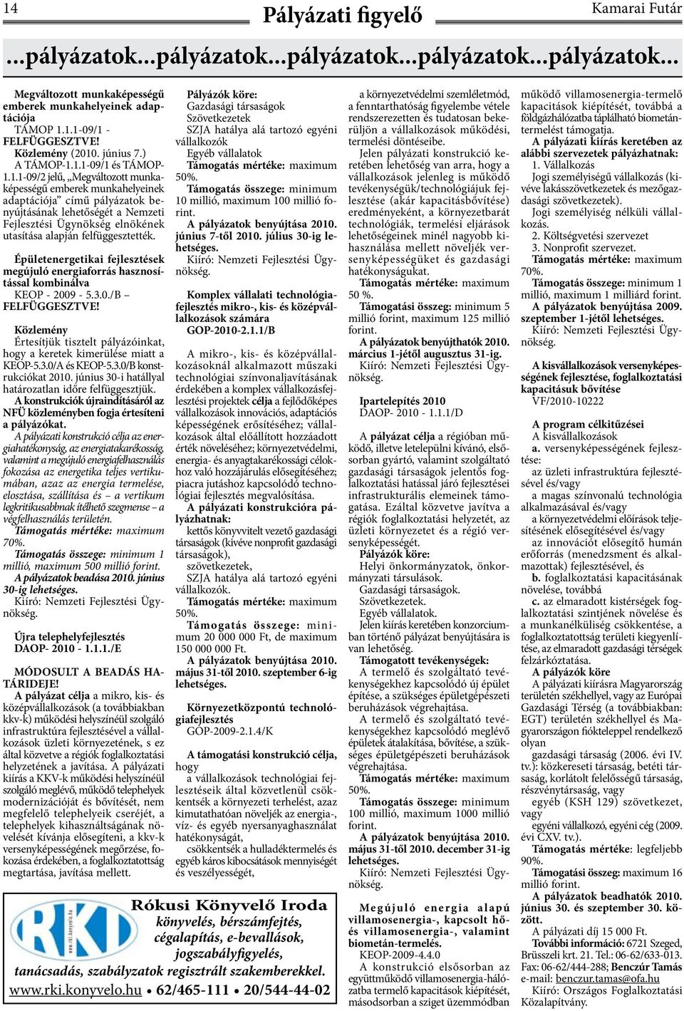 . június 7.) A TÁMOP-1.