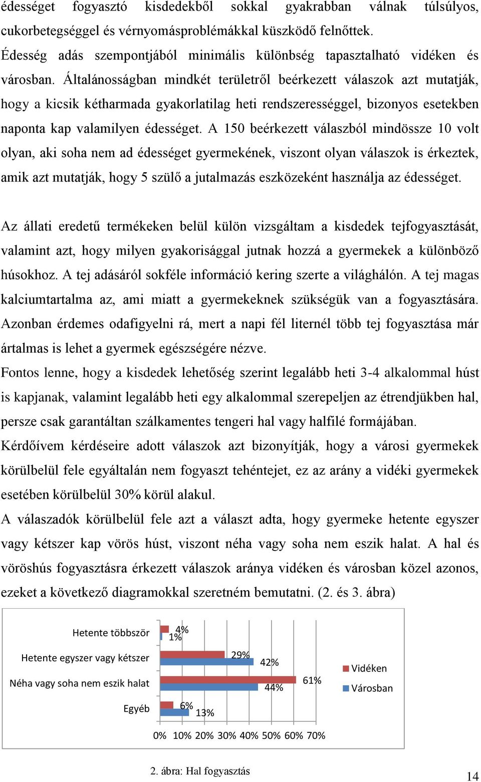 Általánosságban mindkét területről beérkezett válaszok azt mutatják, hogy a kicsik kétharmada gyakorlatilag heti rendszerességgel, bizonyos esetekben naponta kap valamilyen édességet.