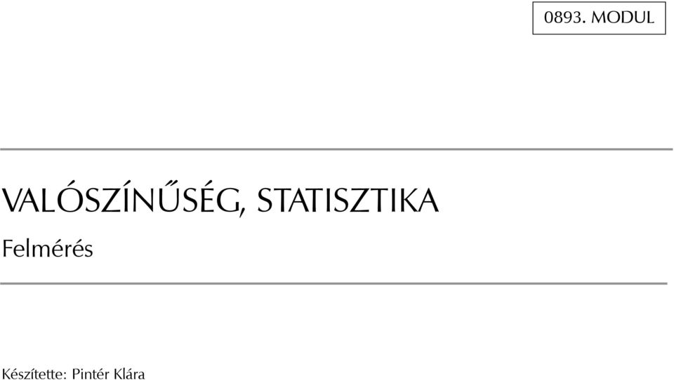 STATISZTIKA