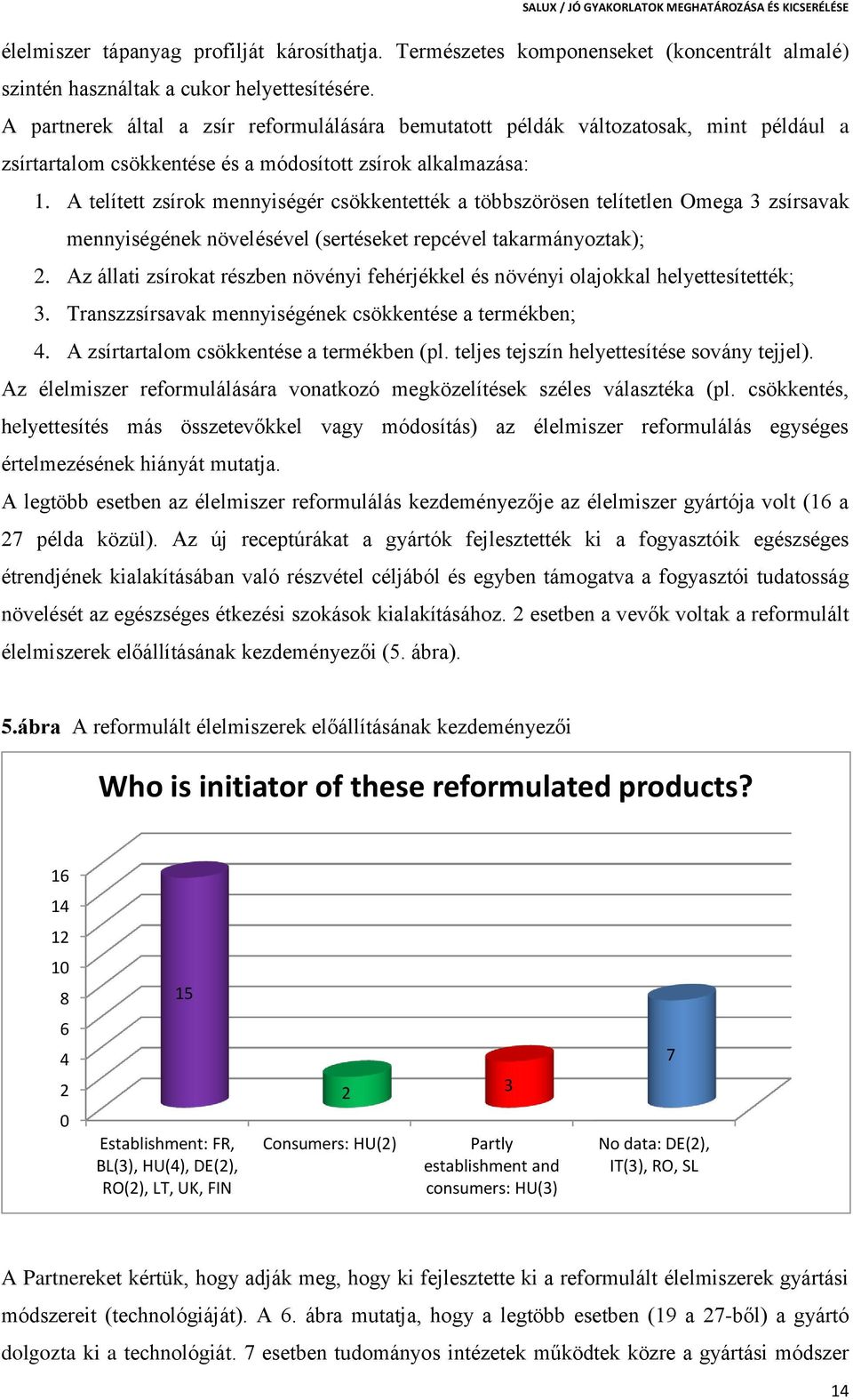 A telített zsírok mennyiségér csökkentették a többszörösen telítetlen Omega 3 zsírsavak mennyiségének növelésével (sertéseket repcével takarmányoztak); 2.