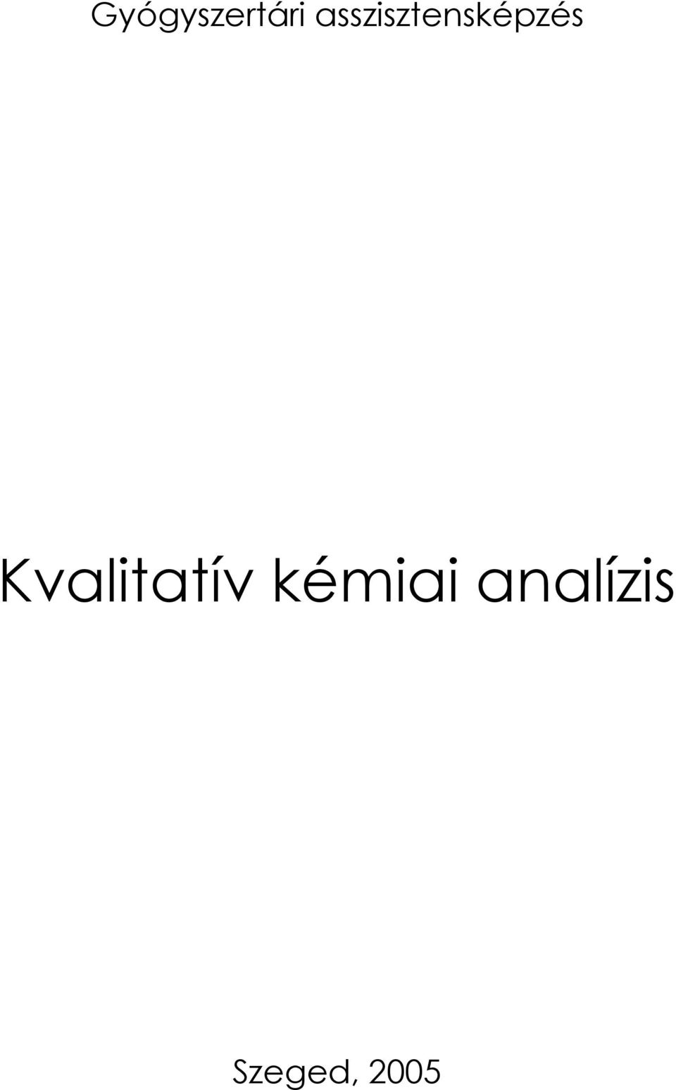 Kvalitatív kémiai