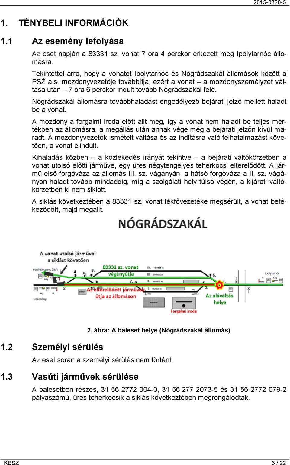 Nógrádszakál állomásra továbbhaladást engedélyező bejárati jelző mellett haladt be a vonat.