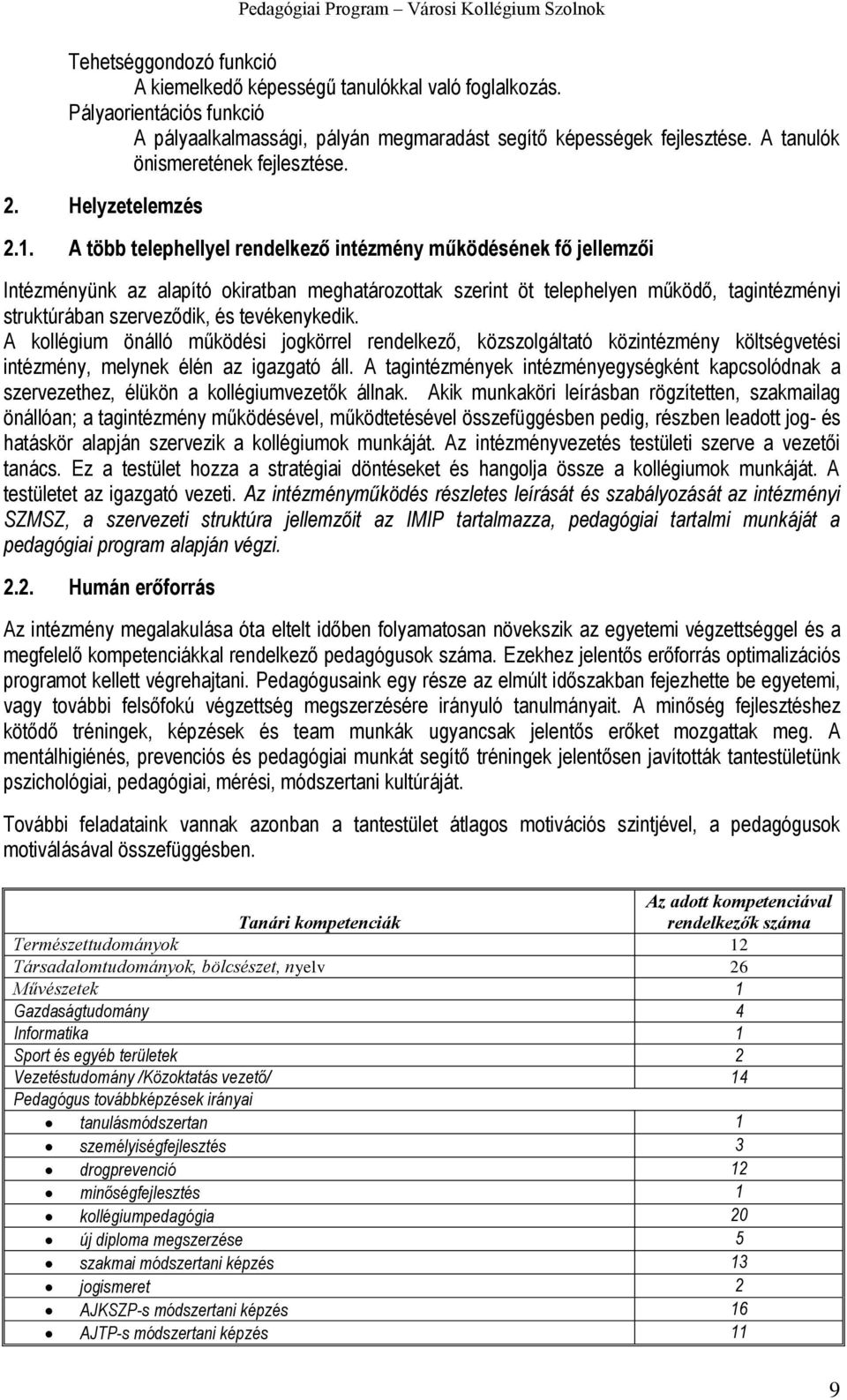 A több telephellyel rendelkező intézmény működésének fő jellemzői Intézményünk az alapító okiratban meghatározottak szerint öt telephelyen működő, tagintézményi struktúrában szerveződik, és