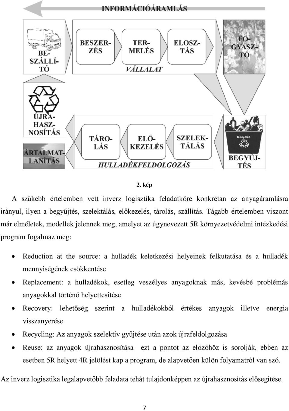 felkutatása és a hulladék mennyiségének csökkentése Replacement: a hulladékok, esetleg veszélyes anyagoknak más, kevésbé problémás anyagokkal történő helyettesítése Recovery: lehetőség szerint a