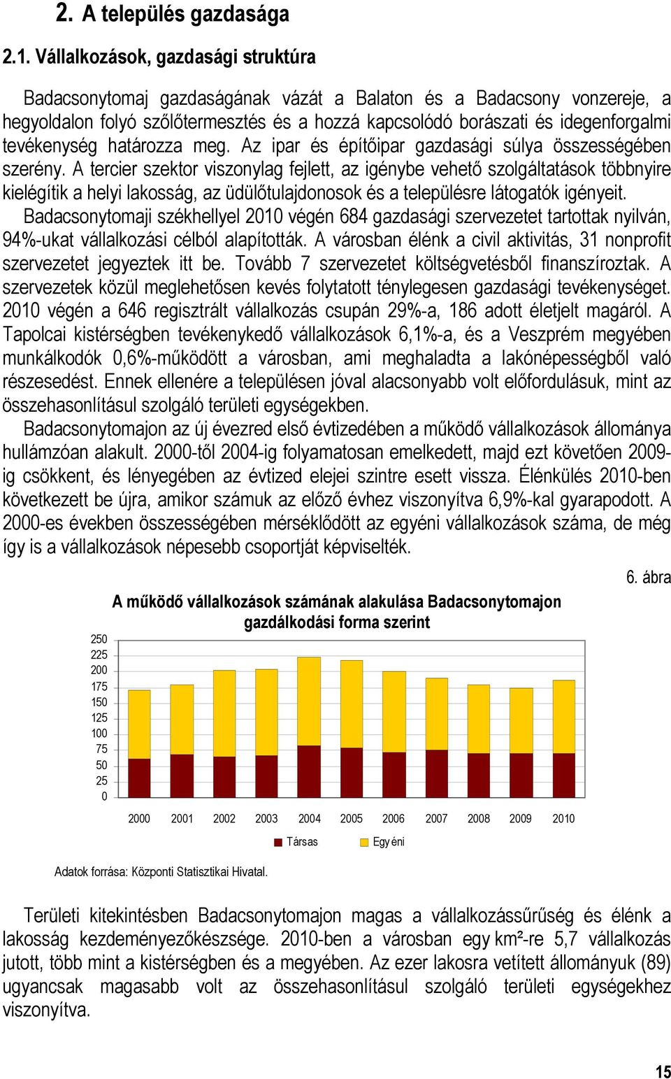 tevékenység határozza meg. Az ipar és építıipar gazdasági súlya összességében szerény.