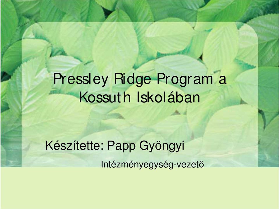 Készítette: Papp