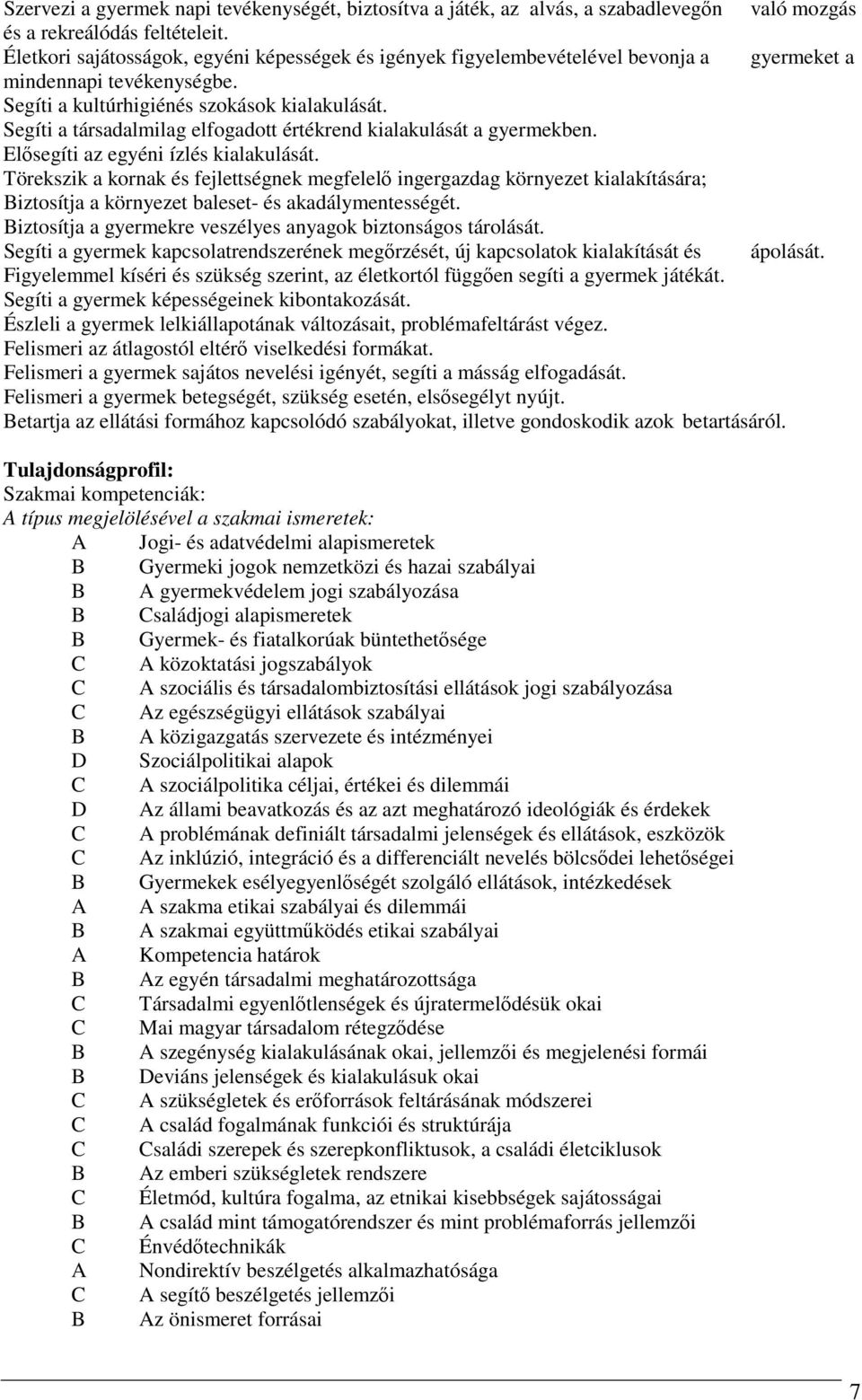 Segíti a társadalmilag elfogadott értékrend kialakulását a gyermekben. Elősegíti az egyéni ízlés kialakulását.