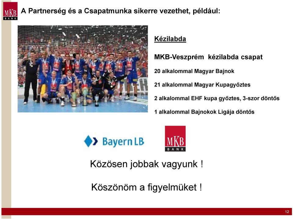 Magyar Kupagyőztes 2 alkalommal EHF kupa győztes, 3-szor döntős 1