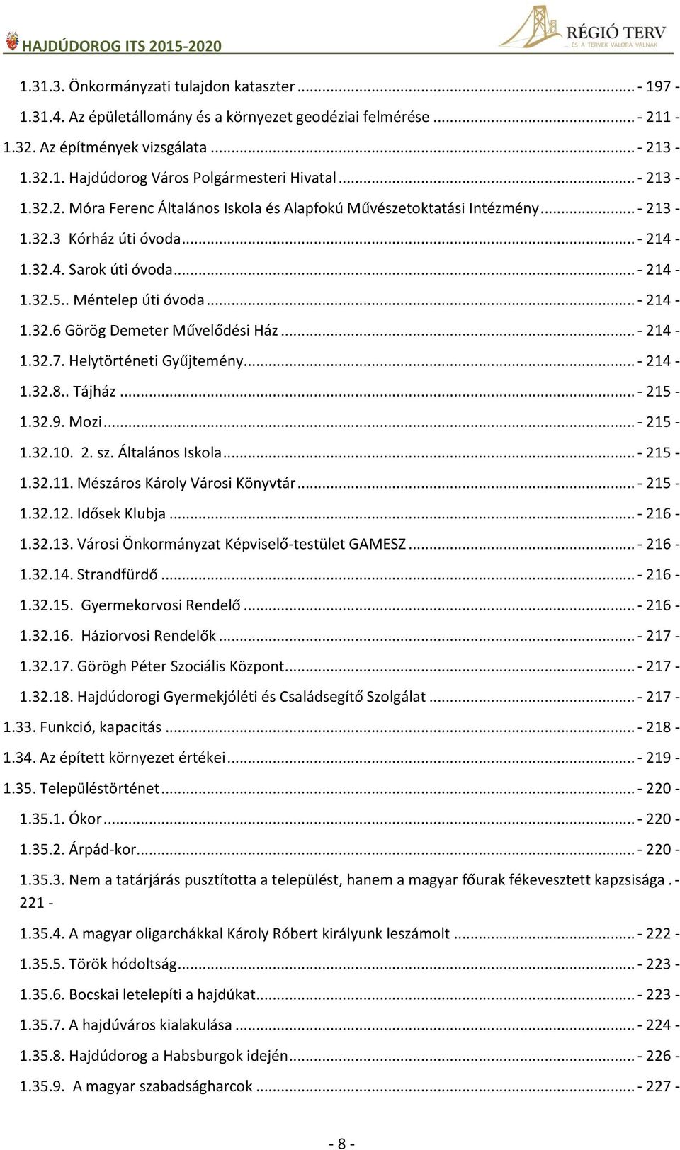 .. - 214-1.32.7. Helytörténeti Gyűjtemény... - 214-1.32.8.. Tájház... - 215-1.32.9. Mozi... - 215-1.32.10. 2. sz. Általános Iskola... - 215-1.32.11. Mészáros Károly Városi Könyvtár... - 215-1.32.12.