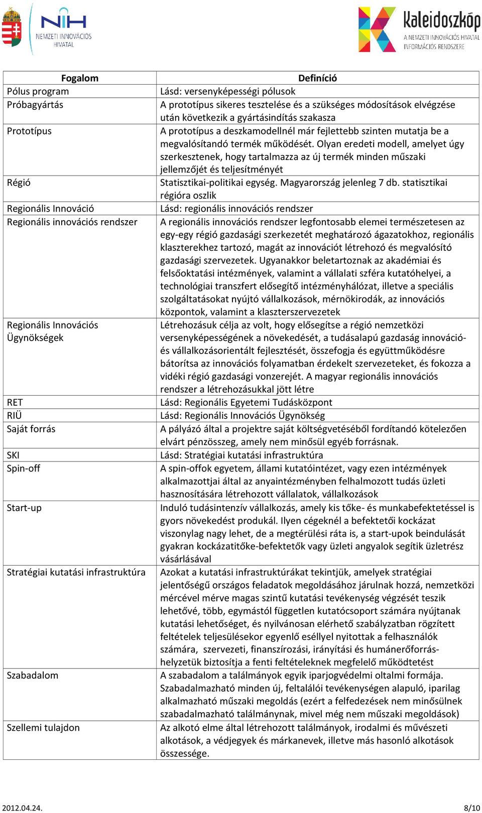 Olyan eredeti modell, amelyet úgy szerkesztenek, hogy tartalmazza az új termék minden műszaki jellemzőjét és teljesítményét Régió Statisztikai-politikai egység. Magyarország jelenleg 7 db.