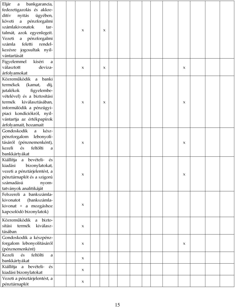 figyelembevételével) és a biztosítási termék kiválasztásában, informálódik a pénzügyipiaci kondíciókról, nyilvántartja az értékpapírok árfolyamait, hozamait Gondoskodik a készpénzforgalom