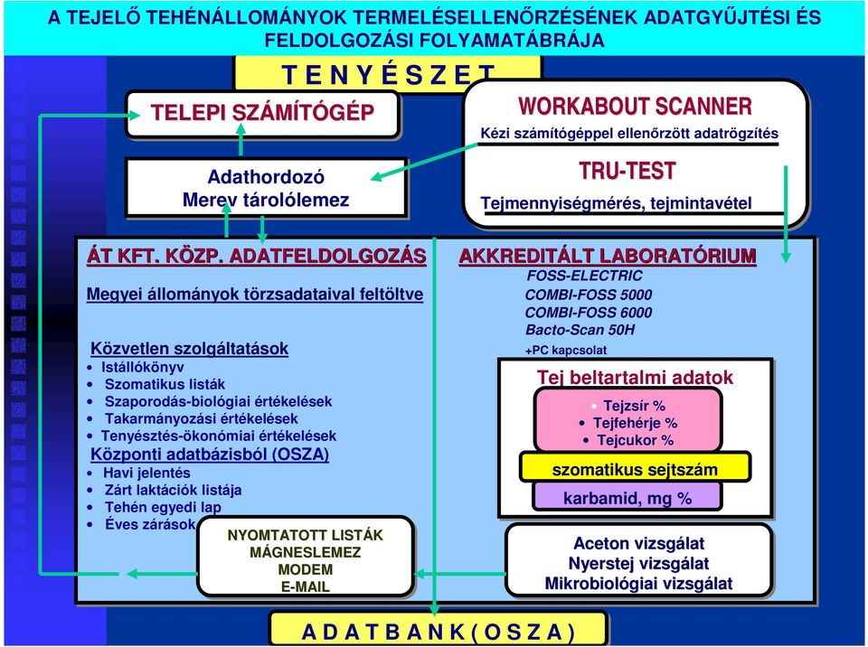 értékelések Takarmányozási értékelések Tenyésztés-ökonómiai értékelések Központi adatbázisból (OSZA) T E N Y É S Z E T Havi jelentés Zárt laktációk listája Tehén egyedi lap Éves zárások NYOMTATOTT