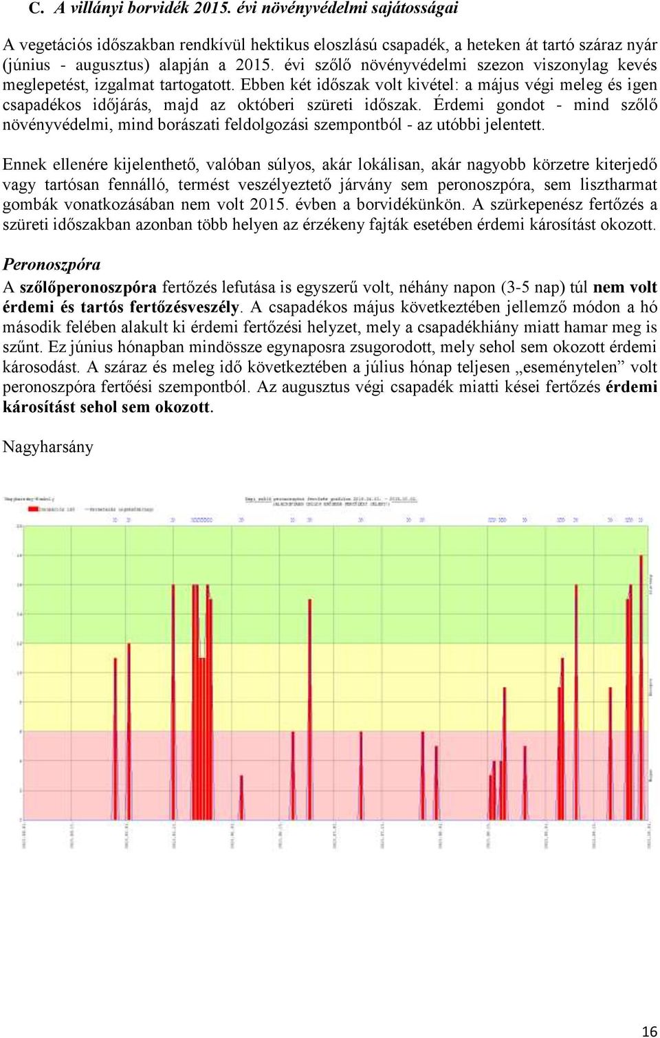 Érdemi gondot - mind szőlő növényvédelmi, mind borászati feldolgozási szempontból - az utóbbi jelentett.