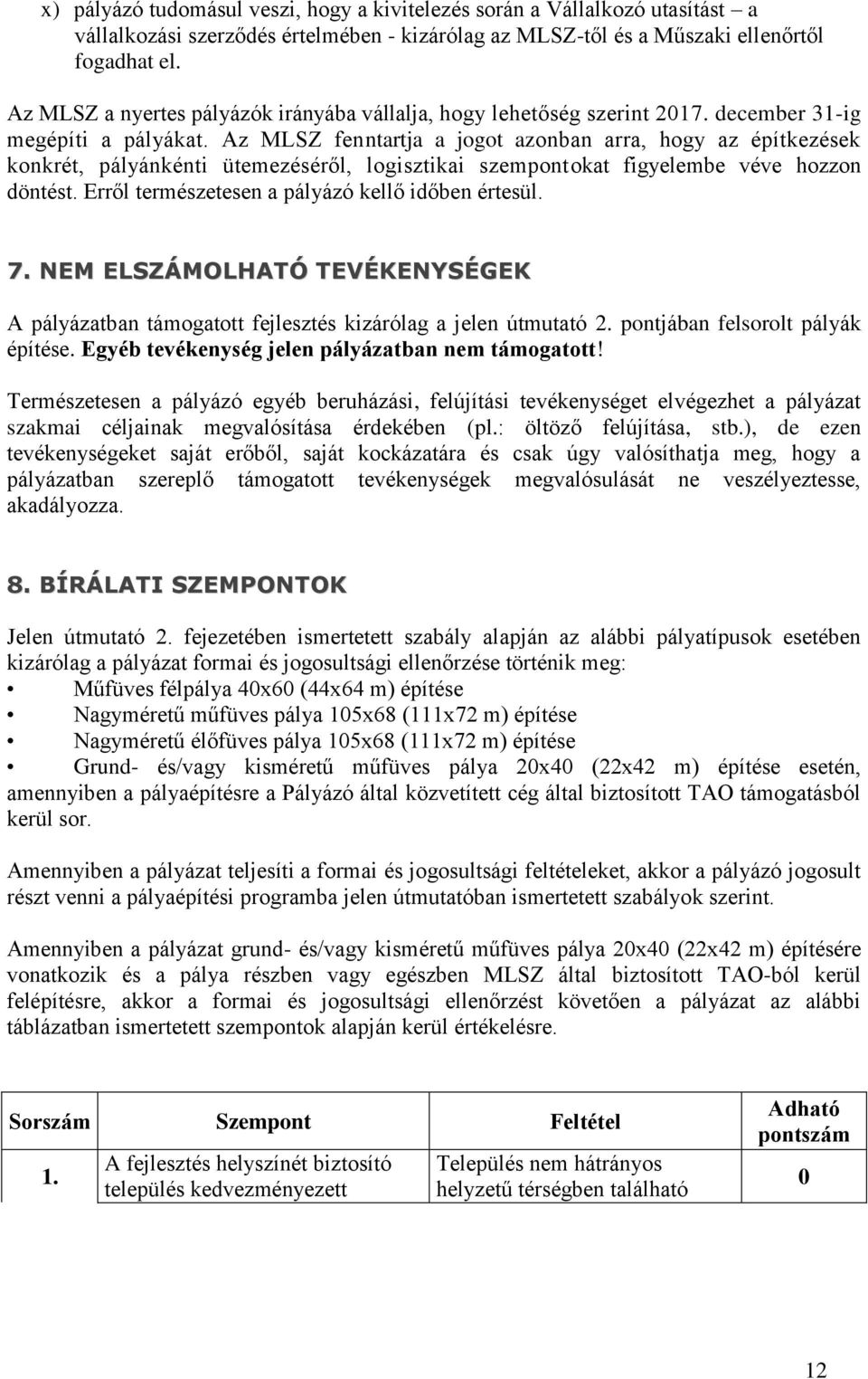 Az MLSZ fenntartja a jogot azonban arra, hogy az építkezések konkrét, pályánkénti ütemezéséről, logisztikai szempontokat figyelembe véve hozzon döntést.