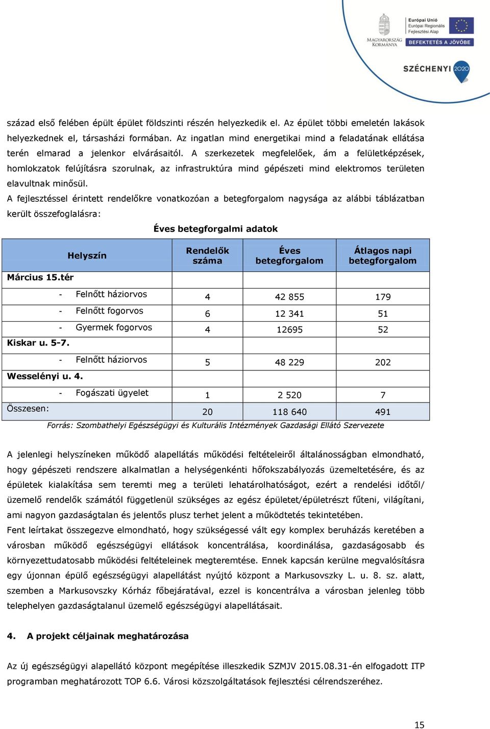 A szerkezetek megfelelőek, ám a felületképzések, homlokzatok felújításra szorulnak, az infrastruktúra mind gépészeti mind elektromos területen elavultnak minősül.