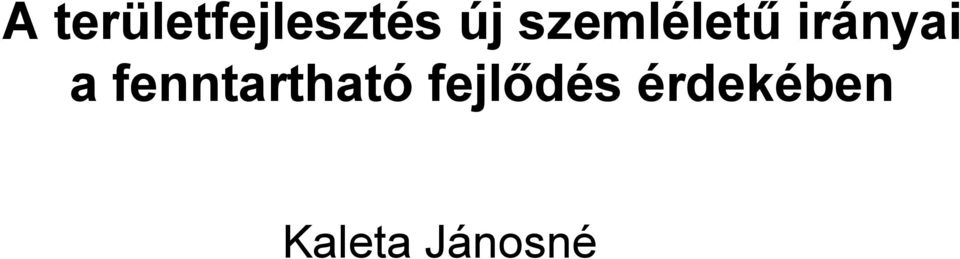 fenntartható fejlődés