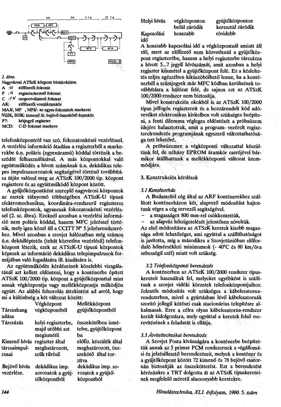 BlllK. kimenő ill. bejövő összekötő áramkör P7: kétjegyű regiszter MCD: C-D fokozat markere telefonközpontról van szó. fokozatonként! vezérléssel.