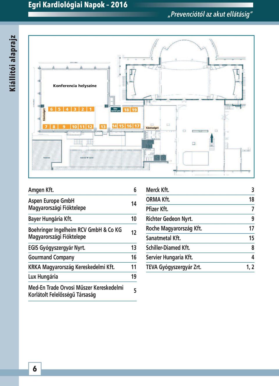 10 Boehringer Ingelheim RCV GmbH & Co KG Magyarországi Fióktelepe 12 EGIS Gyógyszergyár Nyrt. 13 Gourmand Company 16 KRKA Magyarország Kereskedelmi Kft.